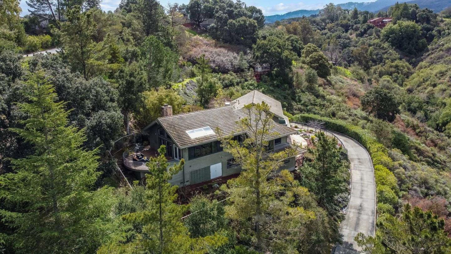 22340 Regnart Road Cupertino, CA 95014 - Photo 69 of 74 an aerial view of a house with a yard