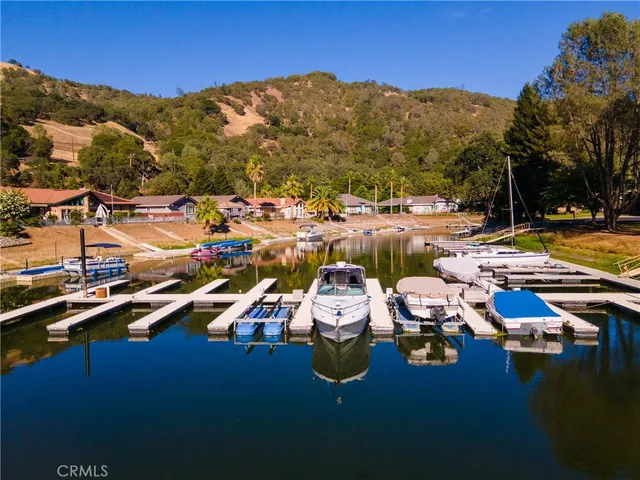 a view of a lake with a mountain