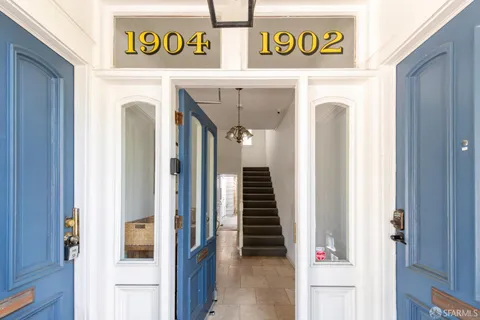a view of a door and an outdoor space