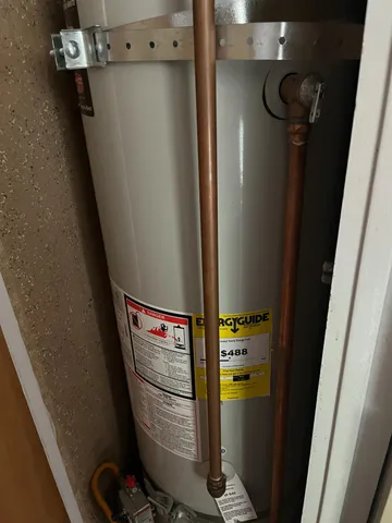 a view of a hallway with storage