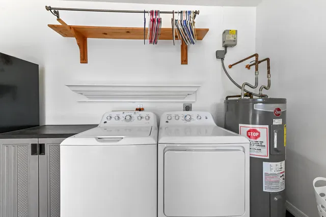 a swimming pool with yard and outdoor seating