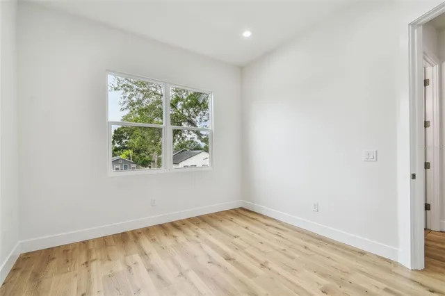 an empty room with a window