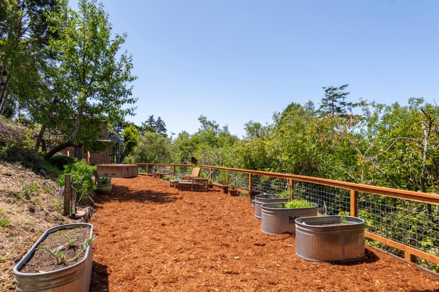 18050 Highway 1 Marshall, CA 94940 - Photo 39 of 65 a view of roof deck with a chair and potted plants