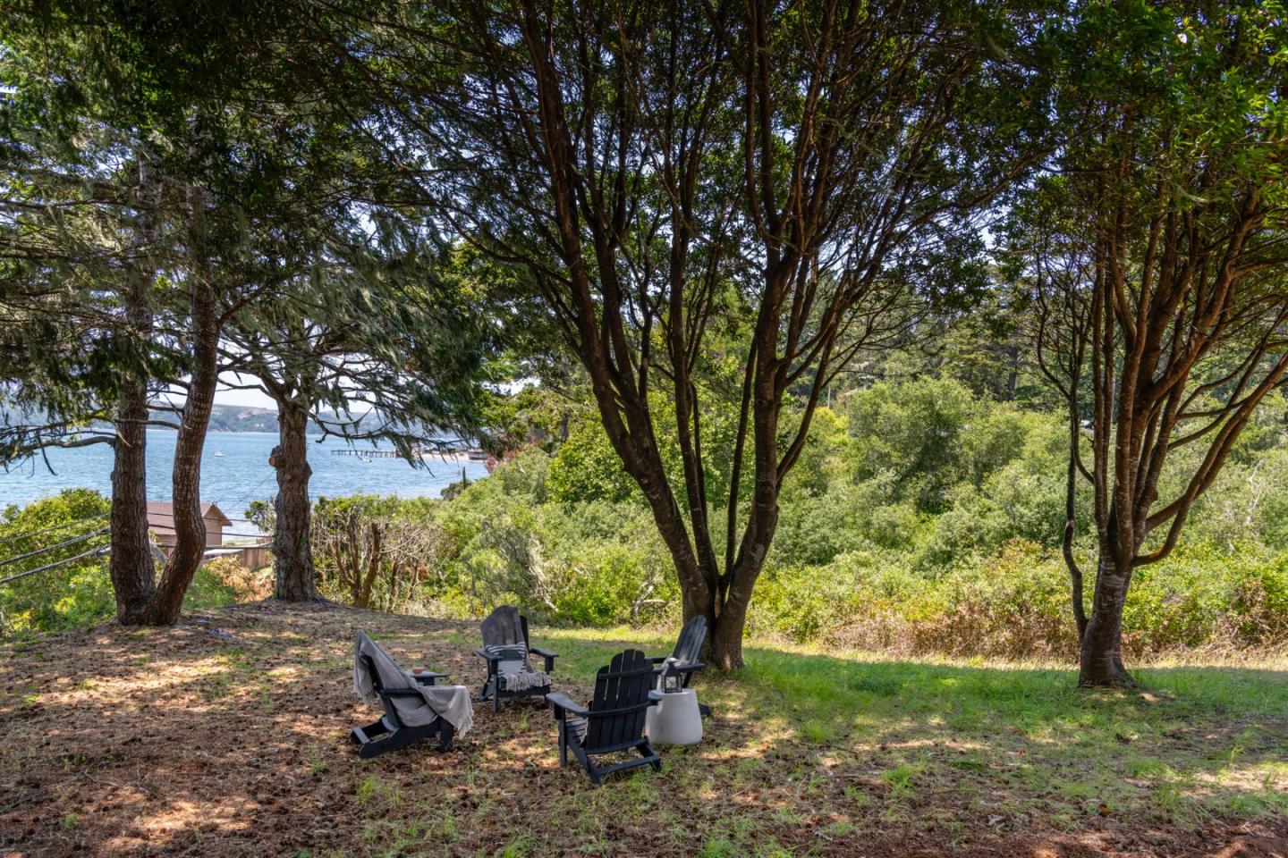 18050 Highway 1 Marshall, CA 94940 - Photo 45 of 65 a backyard of a house with table and chairs