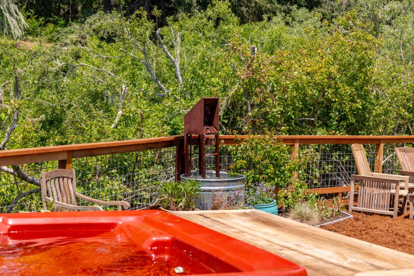 18050 Highway 1 Marshall, CA 94940 - Photo 64 of 65 a view of a balcony with floor to ceiling windows and wooden fence