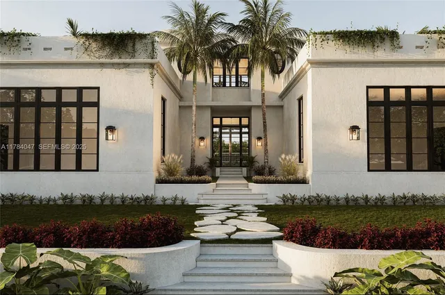 a front view of a house