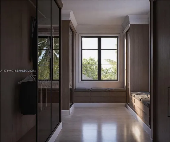 a potted plant sitting in front of a house