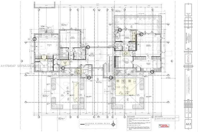 a view of a large building with a window