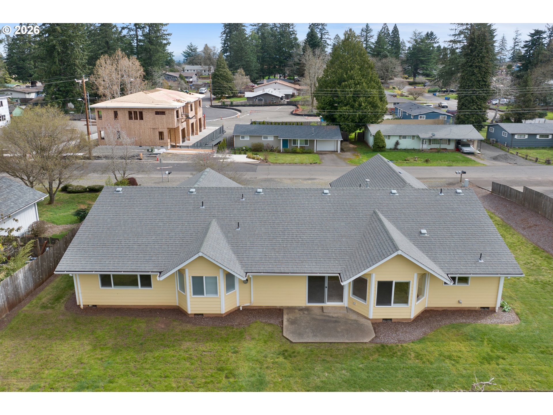 4159 Kurth Street South Salem, OR 97302 - Photo 36 of 37 an aerial view of residential houses with outdoor space and street view
