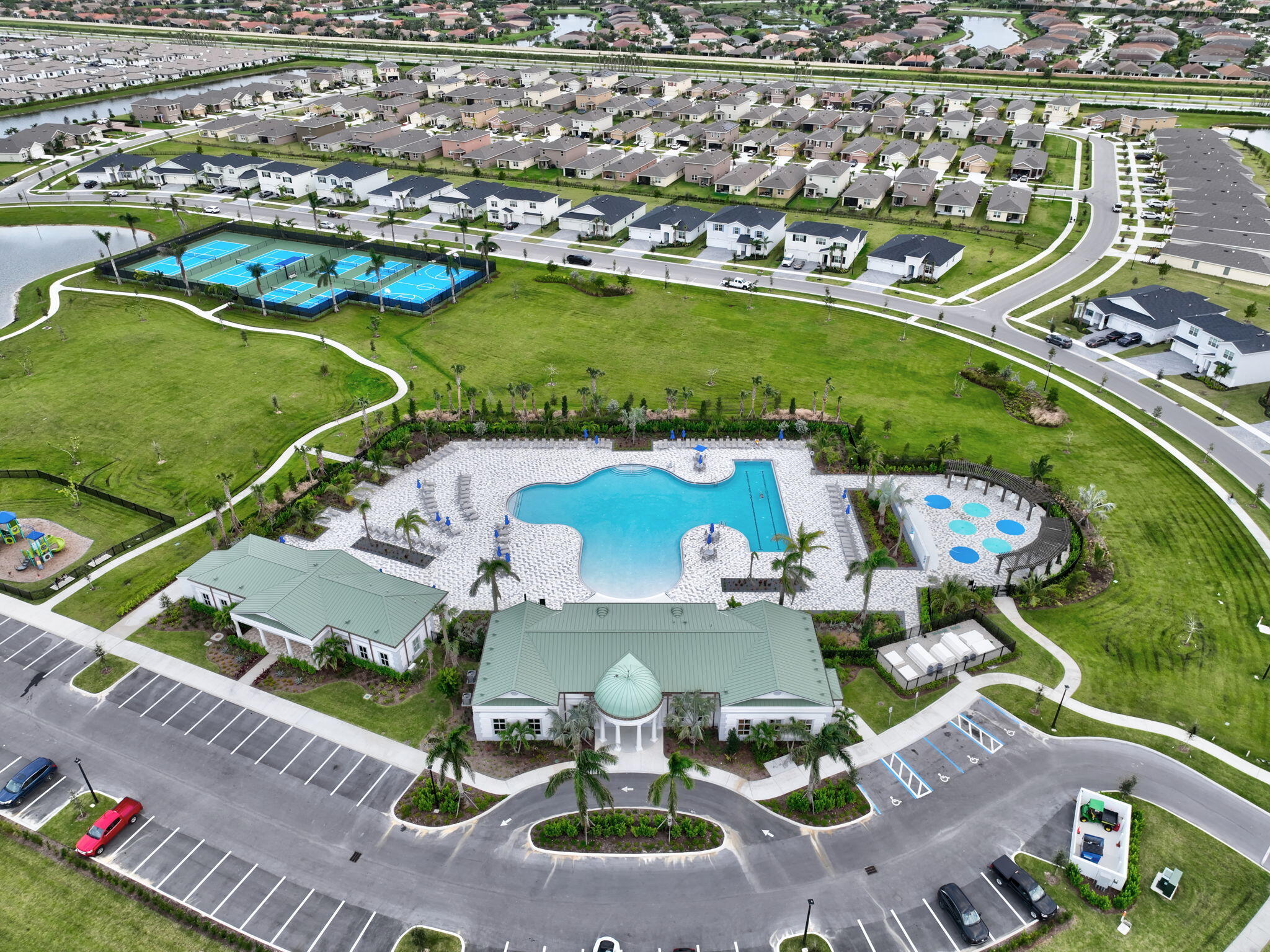 9398 Serapis Way Port St. Lucie, FL 34987 - Photo 46 of 50 an aerial view of a house with a ocean view