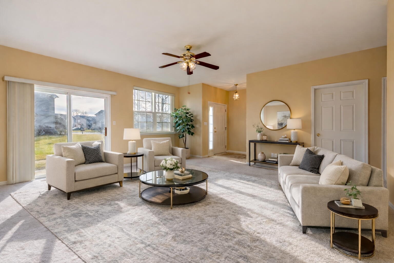 1253 Primrose Lane Schererville, IN 46375 - Photo 6 of 19 a living room with furniture and a large window