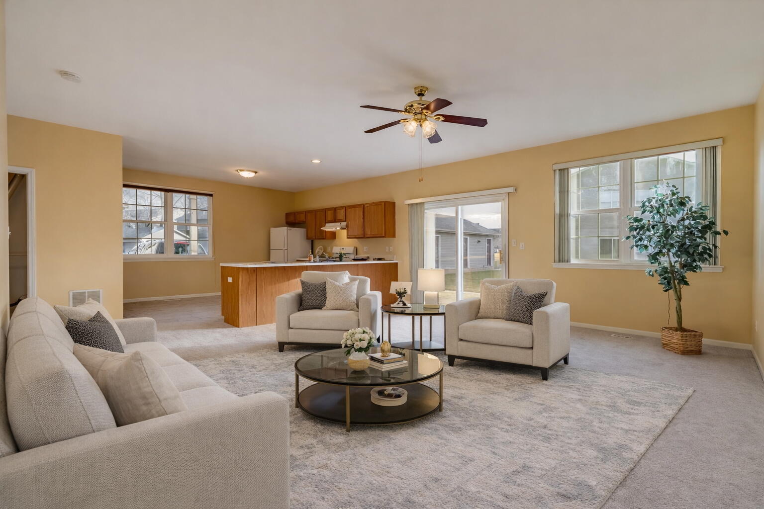 1253 Primrose Lane Schererville, IN 46375 - Photo 7 of 19 a living room with furniture and a potted plant