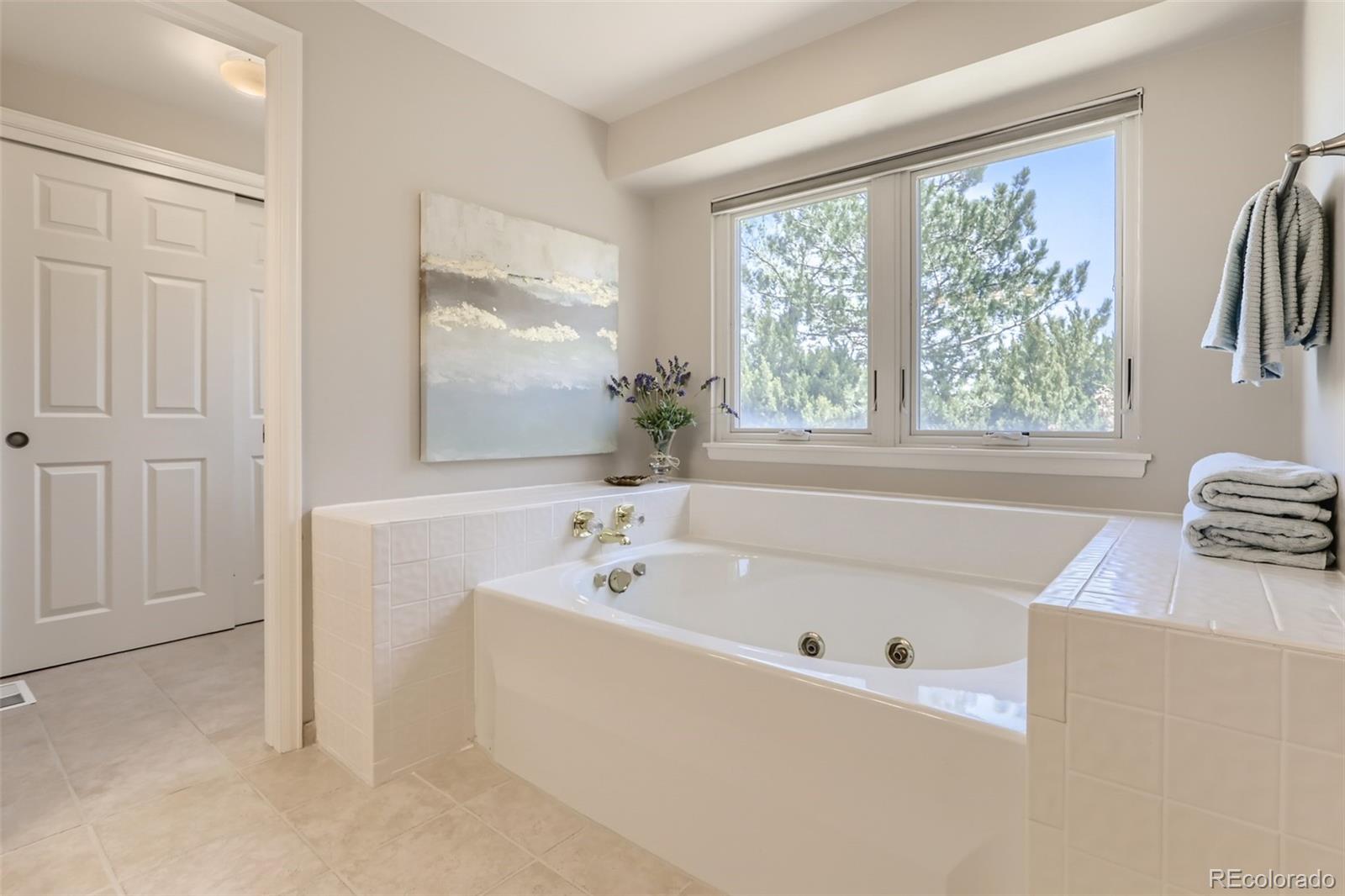 2185 Thistle Ridge Circle Highlands Ranch, CO 80126 - Photo 22 of 37 a white bath tub sitting next to a window