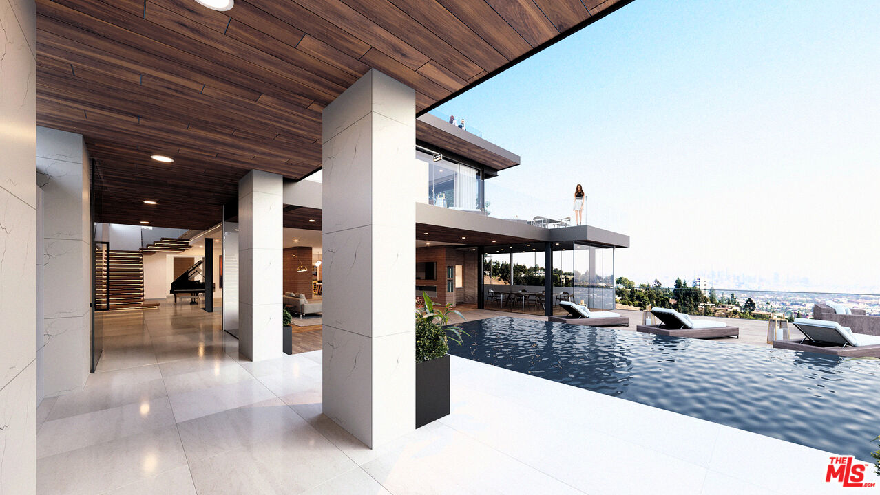 1400 Laurel Way Beverly Hills, CA 90210 - Photo 3 of 6 a view of swimming pool with outdoor seating