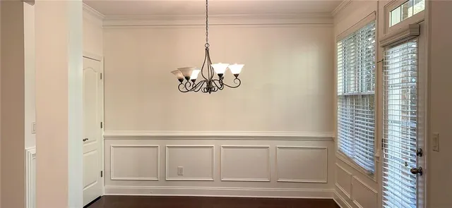 a view of a door in a room