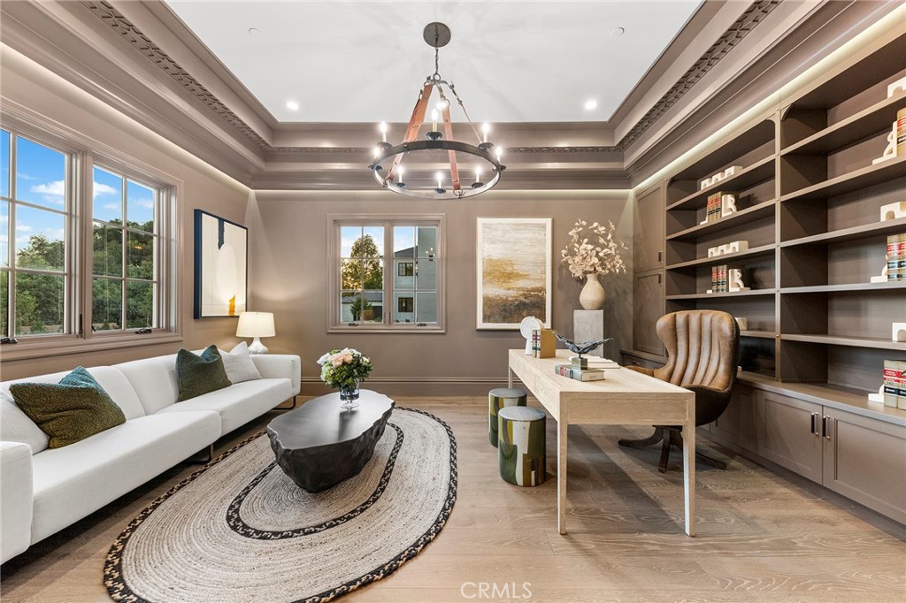 188 Deodar Lane Bradbury, CA 91008 - Photo 15 of 36 a living room with furniture and a chandelier