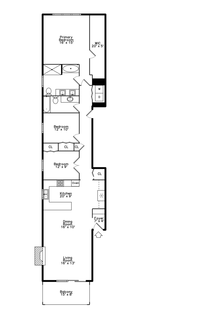 1238 West Jackson Boulevard, Unit 3W Chicago, IL 60607 - Photo 22 of 23 a picture of a bench in front of a wall