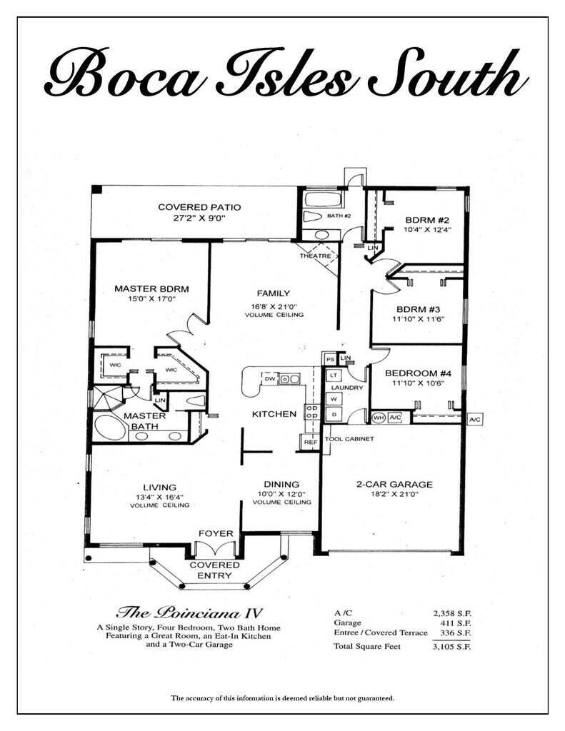 19538 Dinner Key Drive Boca Raton, FL 33498 - Photo 65 of 65 Builder Floorplan