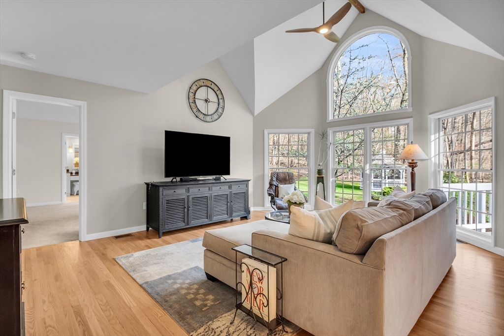 133 Nashaway Road Bolton, MA 01740 - Photo 13 of 42 a living room with furniture and a flat screen tv