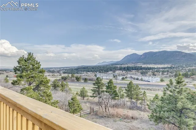 a view of a lake with a mountain