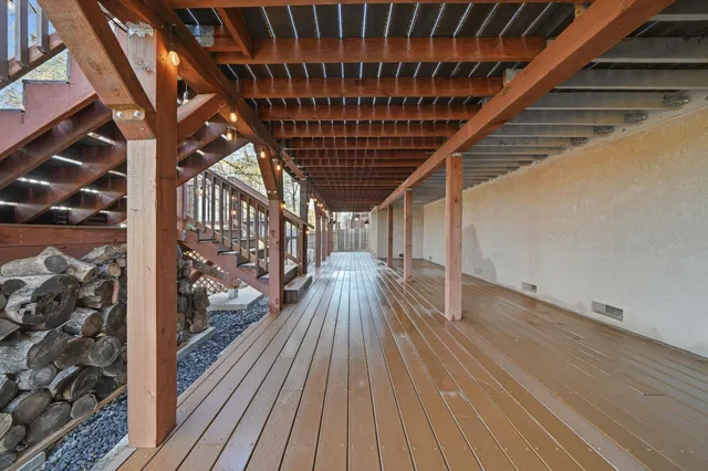 a view of livingroom with wooden floor