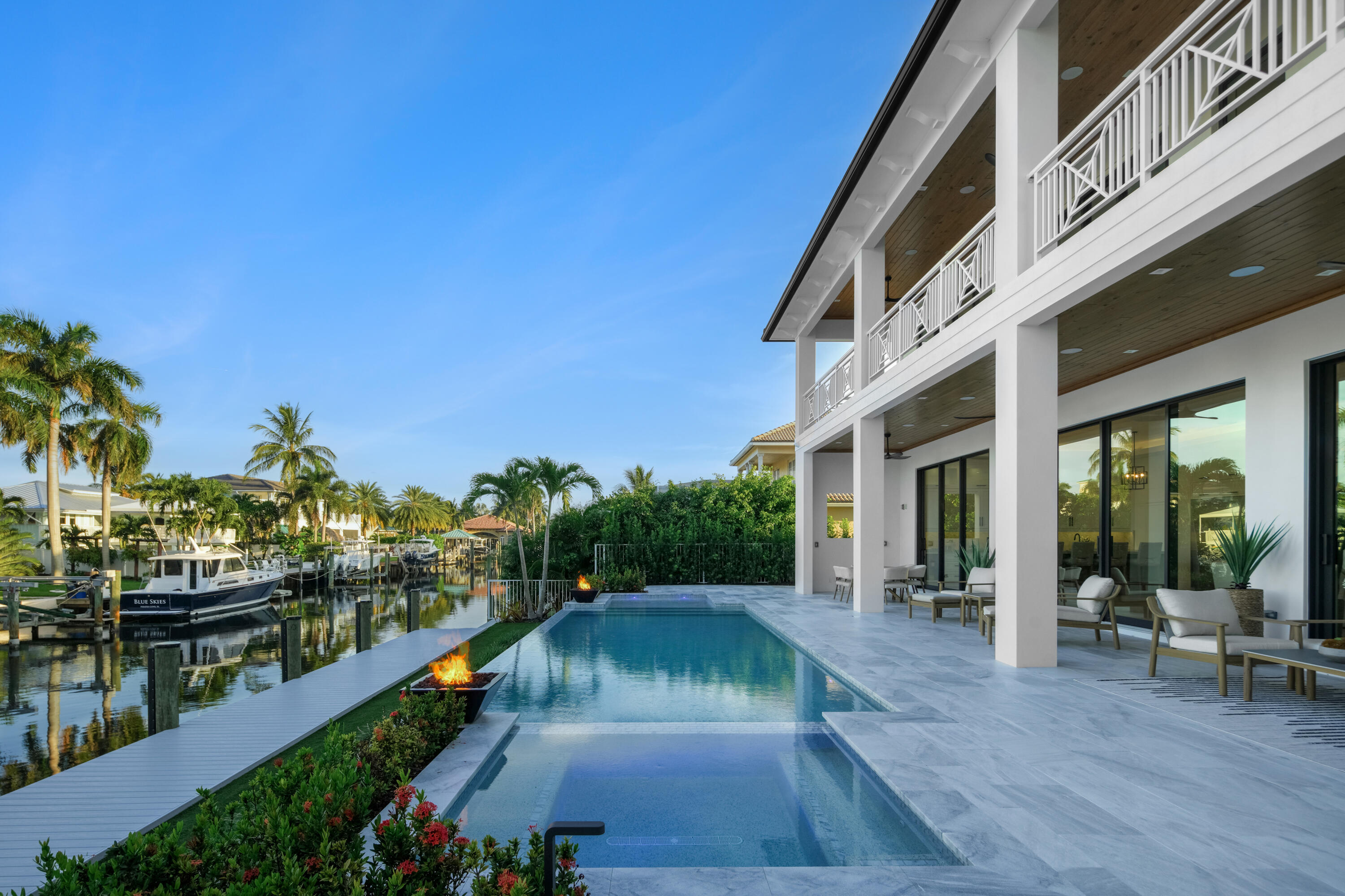 11360 Avery Road Palm Beach Gardens, FL 33410 - Photo 45 of 72 Evening Pool View