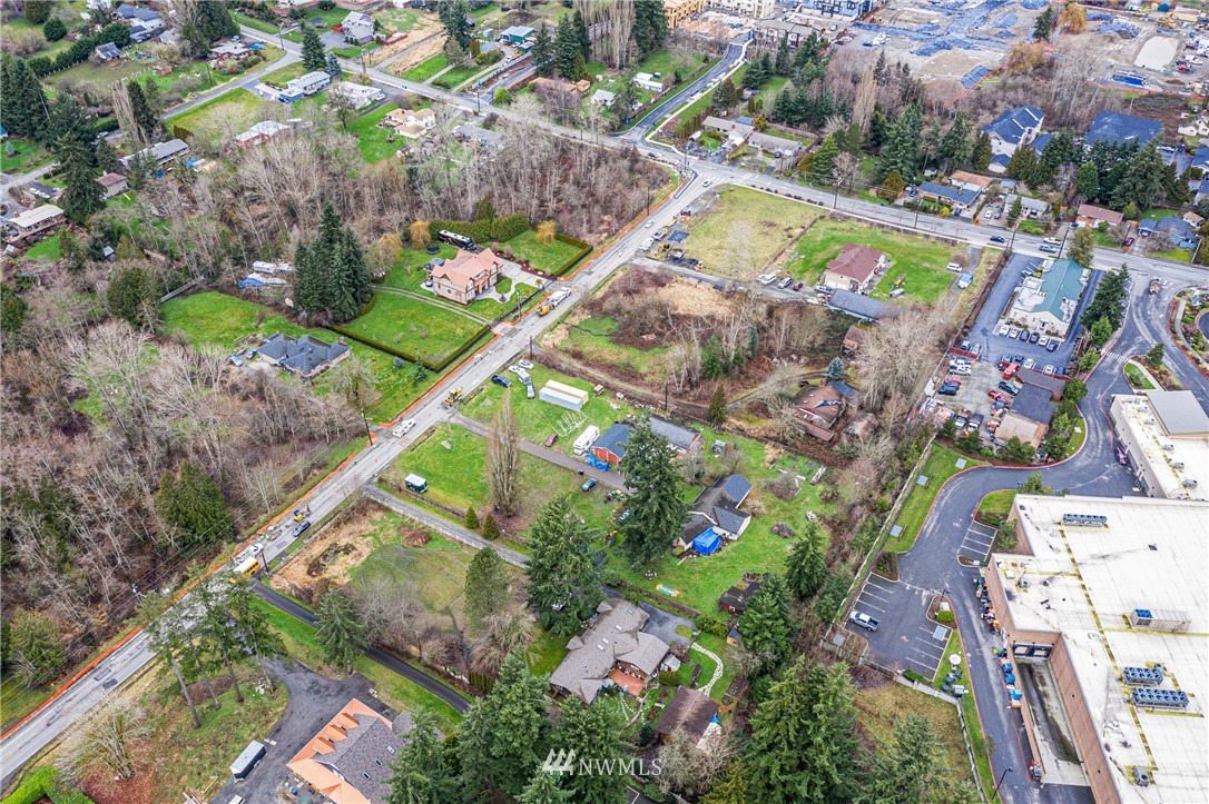 24125 7th Avenue Southeast Bothell, WA 98021 - Photo 7 of 18 an aerial view of a swimming pool with a yard and plants