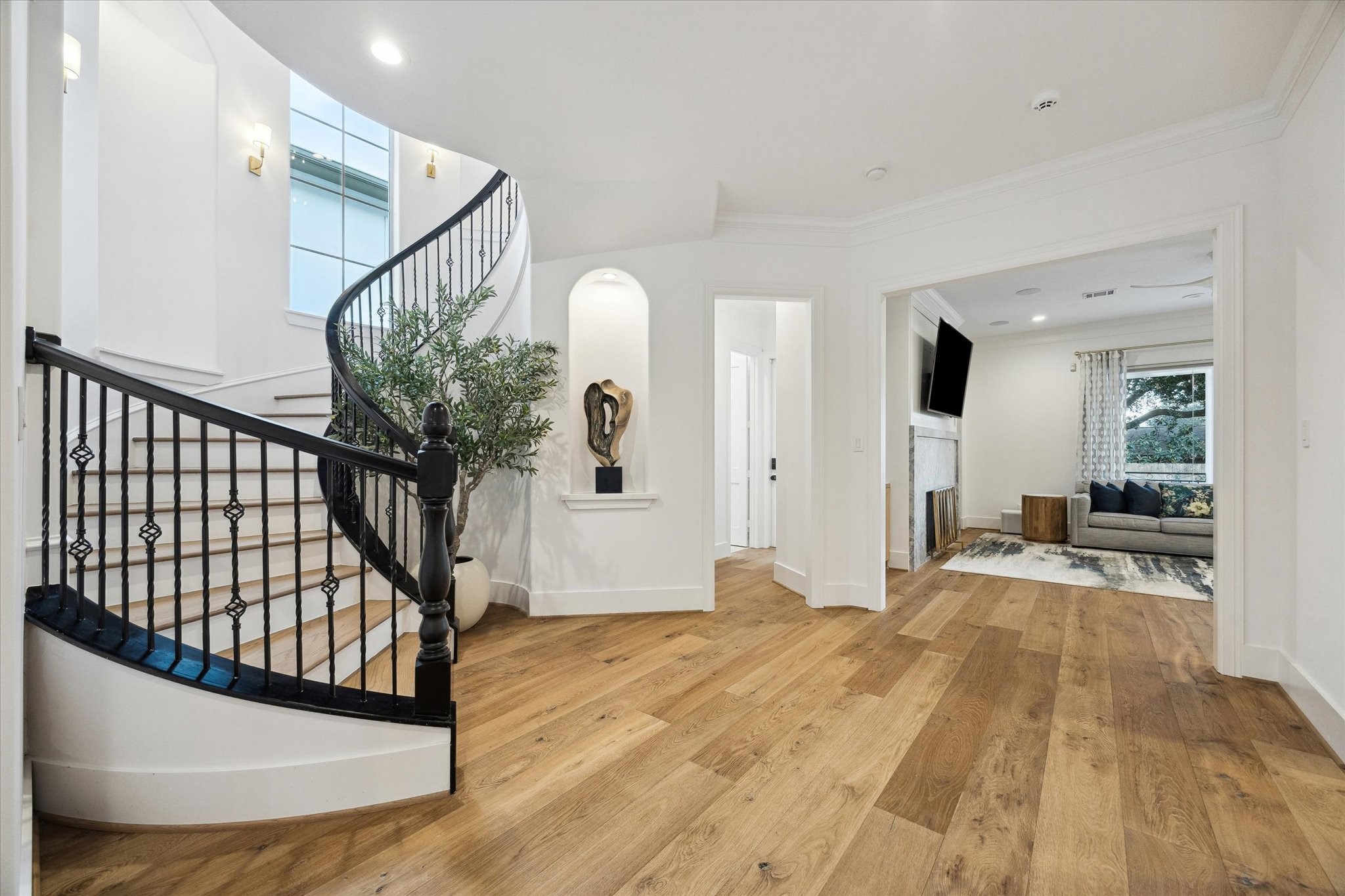 3615 Durness Way Houston, TX 77025 - Photo 8 of 46 a view of a living room and a wooden floor
