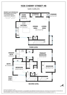 $1,455,000 | 1536 Cherry Street, Unit B, San Carlos, CA 94070