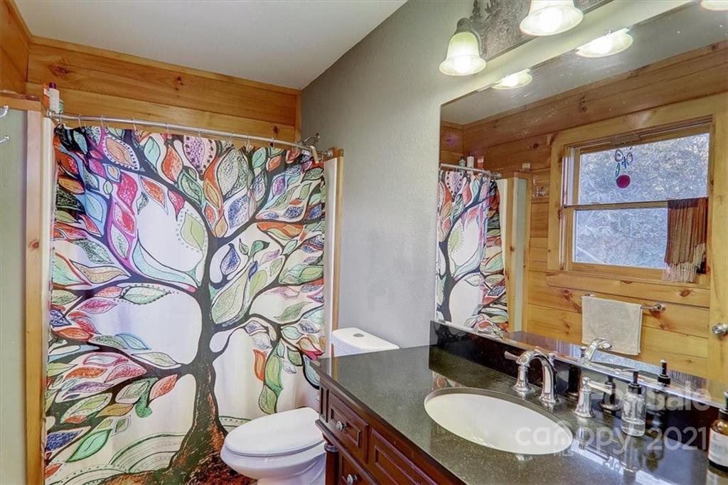 263 Summer Circle Clyde, NC 28721 - Photo 15 of 36 a bathroom with a sink mirror vanity and toilet