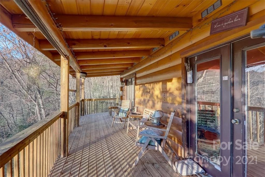 263 Summer Circle Clyde, NC 28721 - Photo 24 of 36 a view of balcony with chairs