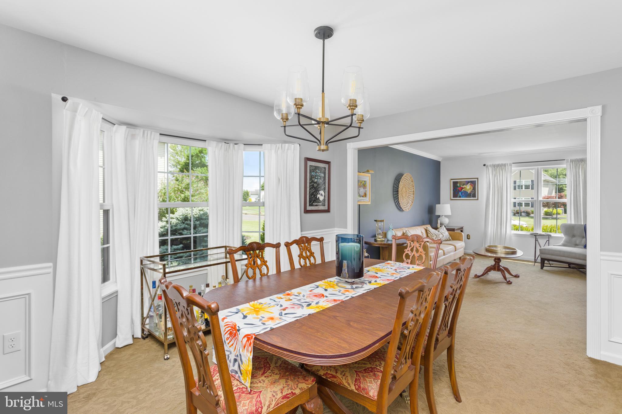 34 Valley Forge Road Bordentown, NJ 08505 - Photo 12 of 56 a view of a dining room with furniture window and outside view