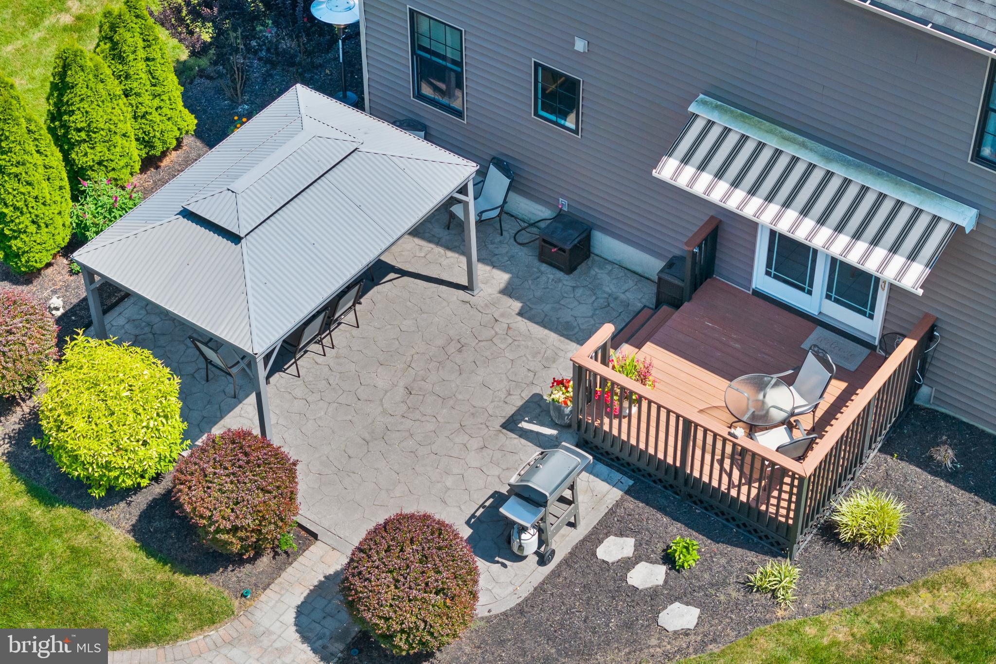 34 Valley Forge Road Bordentown, NJ 08505 - Photo 43 of 56 a view of an outdoor sitting area with brick walls