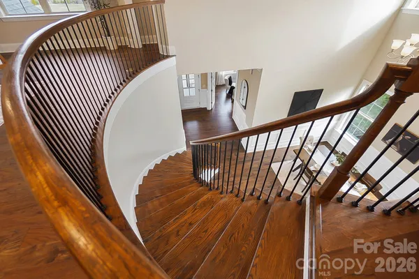 a view of entryway with wooden floor