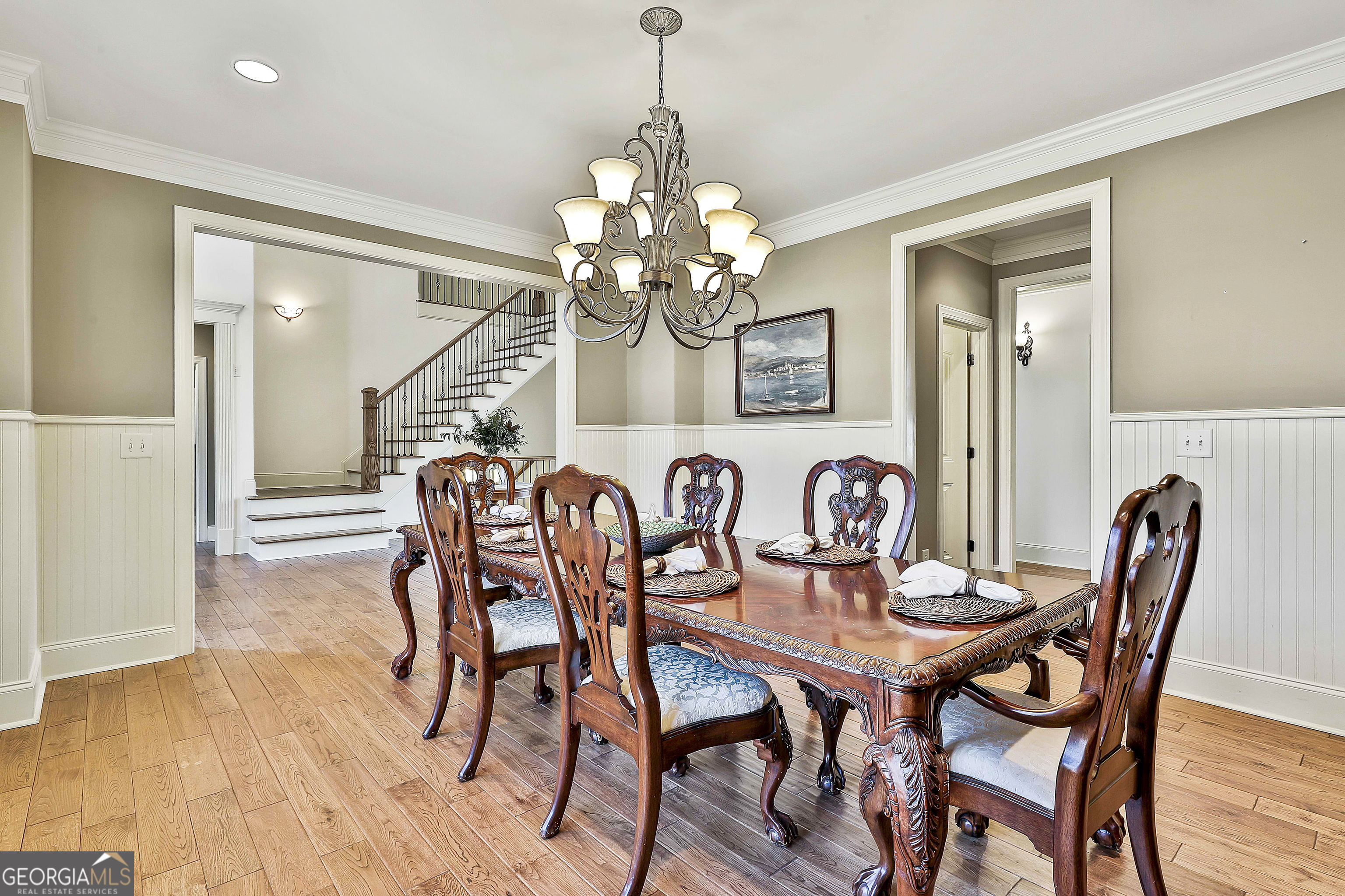 35 Fern Leaf Way Newnan, GA 30265 - Photo 14 of 112 a view of a dining room with furniture and wooden floor