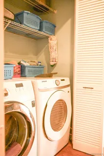 a utility room with a washer and dryer