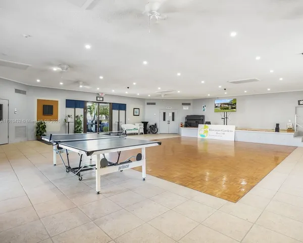 a view of a lobby with furniture