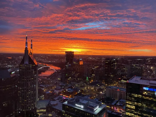 a view of city and ocean