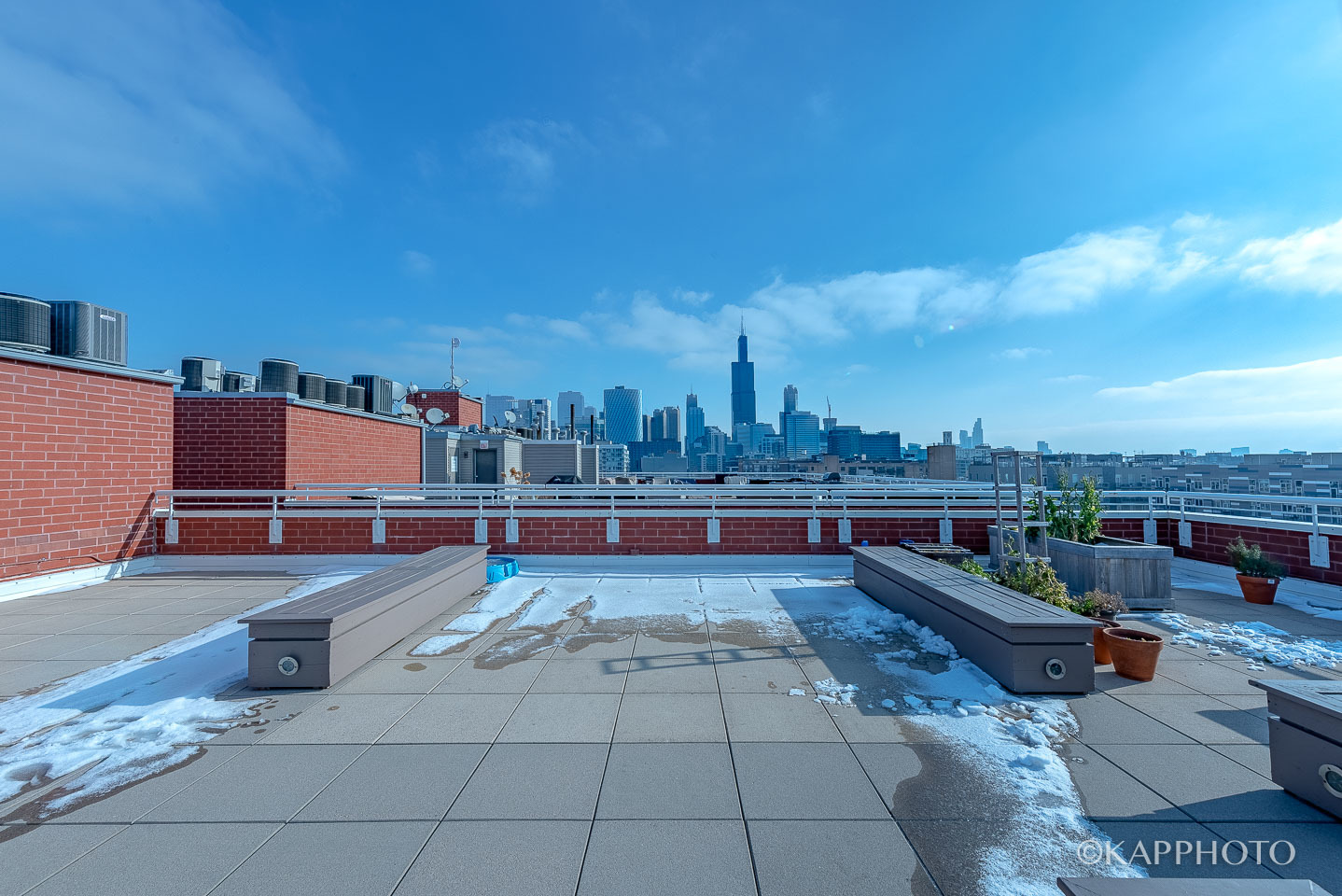 35 South Racine Avenue, Unit 2SE Chicago, IL 60607 - Photo 26 of 27 a view of city from terrace along with seating space