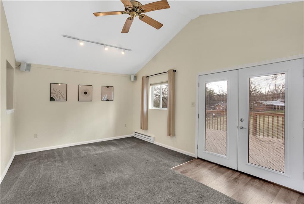 616 Brightberry Road Monroeville, PA 15146 - Photo 12 of 35 19x12 Family Room Addition with Vaulted Ceiling and French Doors to Rear Deck.
