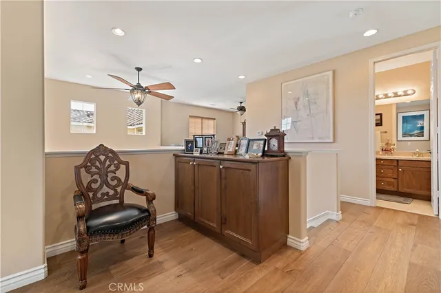 a view of balcony with furniture