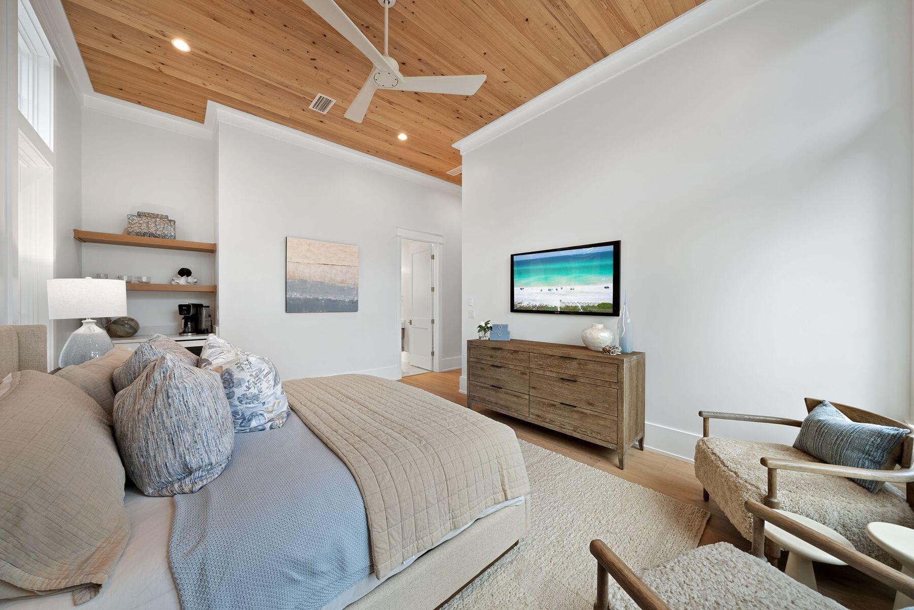 2900 South County Highway 395 Santa Rosa Beach, FL 32459 - Photo 29 of 68 Primary Bedroom w/ Wood Accents