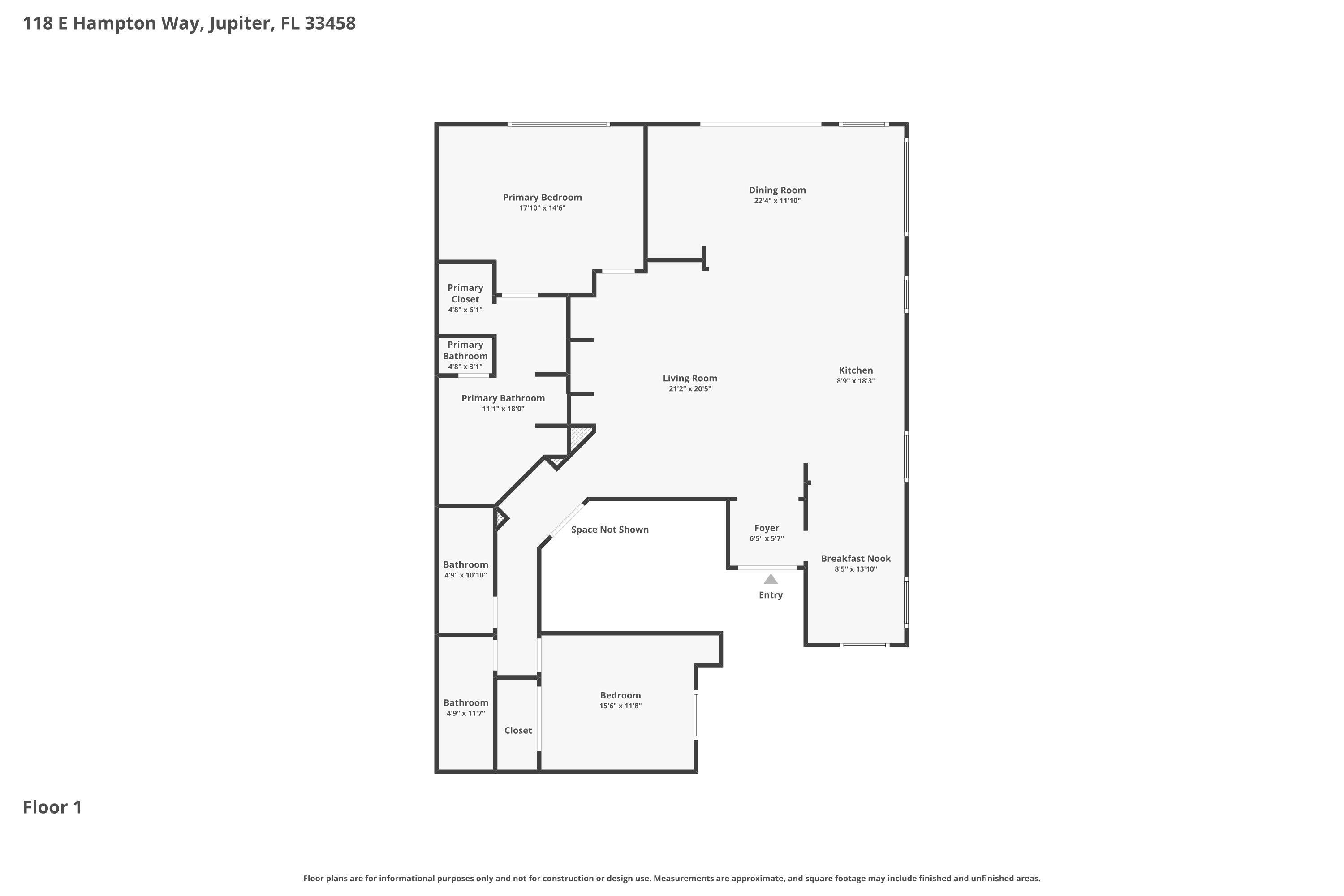 118 East Hampton Way Jupiter, FL 33458 - Photo 42 of 42 a picture of floor plan