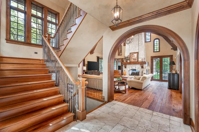 a view of an entryway with staircase