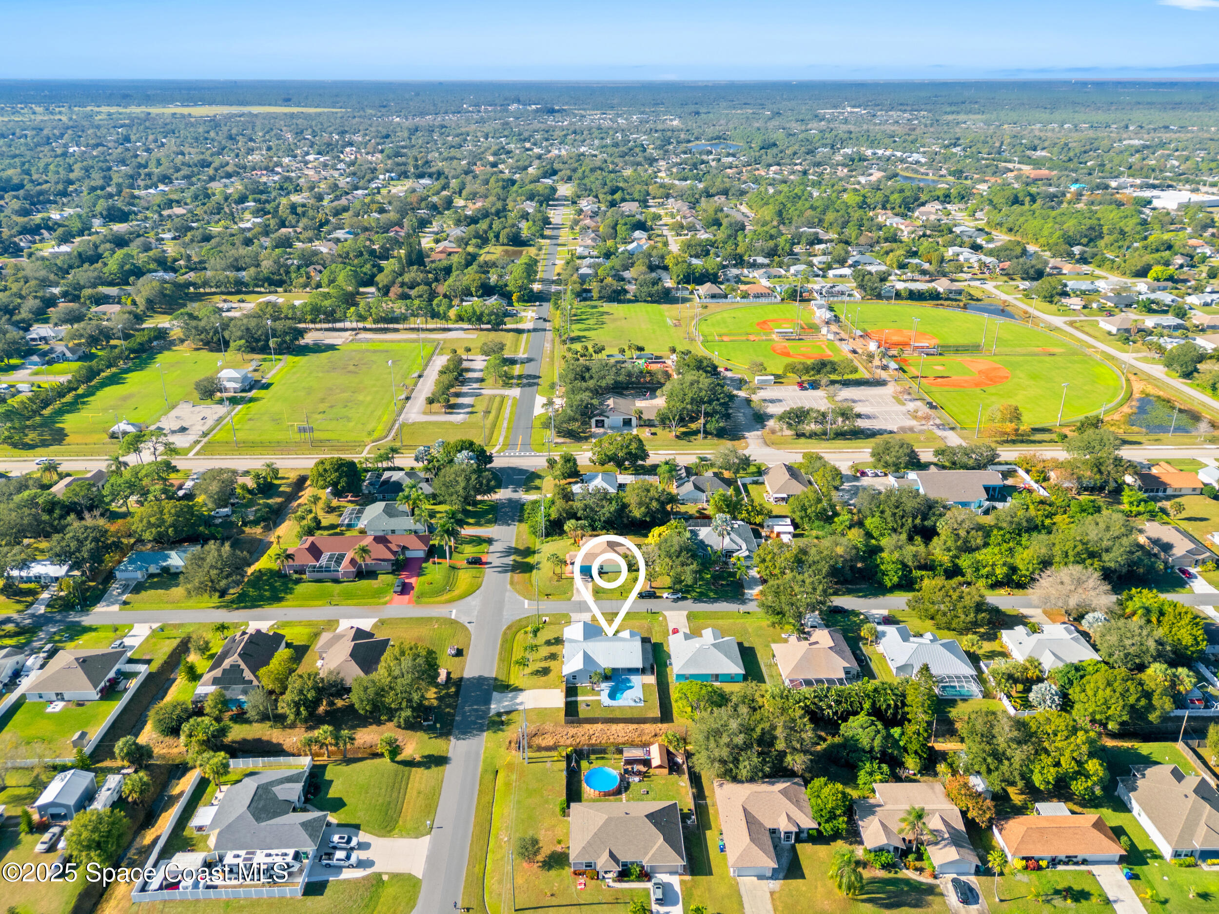 402 Watercrest Street Sebastian, FL 32958 - Photo 35 of 40 an aerial view of residential houses with outdoor space