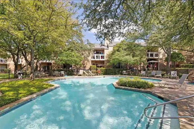 a view of a lake with a deck