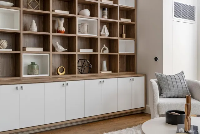 a bedroom with a bed and a view of bathroom