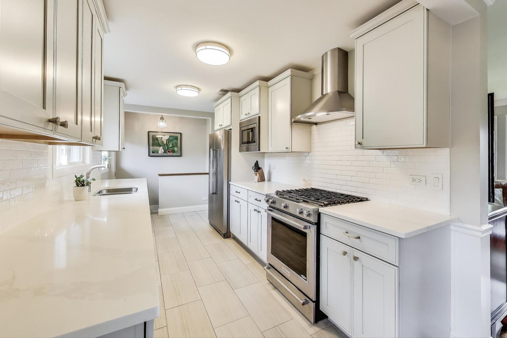 1000 East Lincoln Street Mount Prospect, IL 60056 - Photo 10 of 37 a kitchen with stainless steel appliances granite countertop a stove a sink and a refrigerator