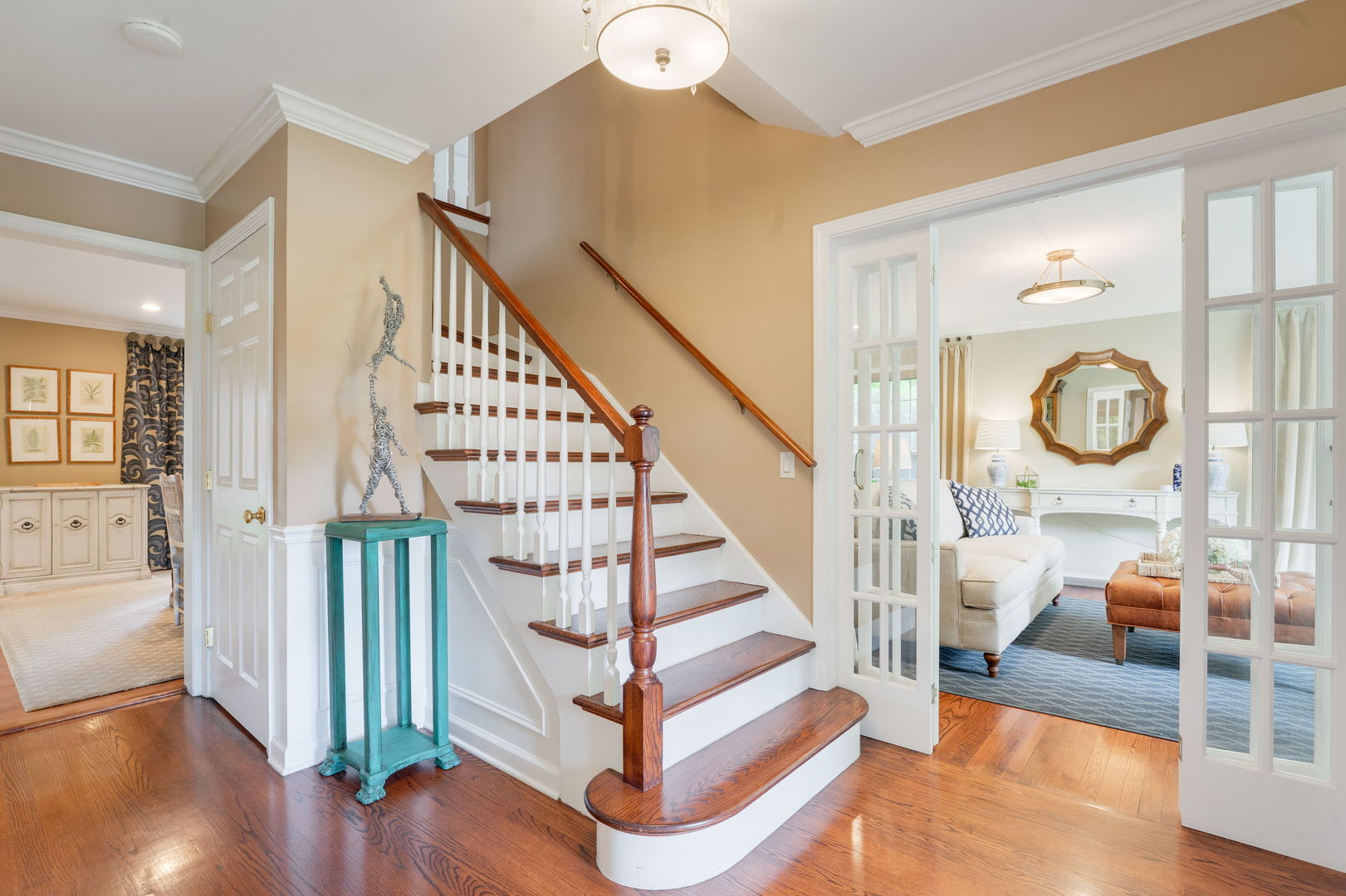 2022 Brandon Road Glenview, IL 60025 - Photo 18 of 35 a view of entryway livingroom and hall with wooden floor