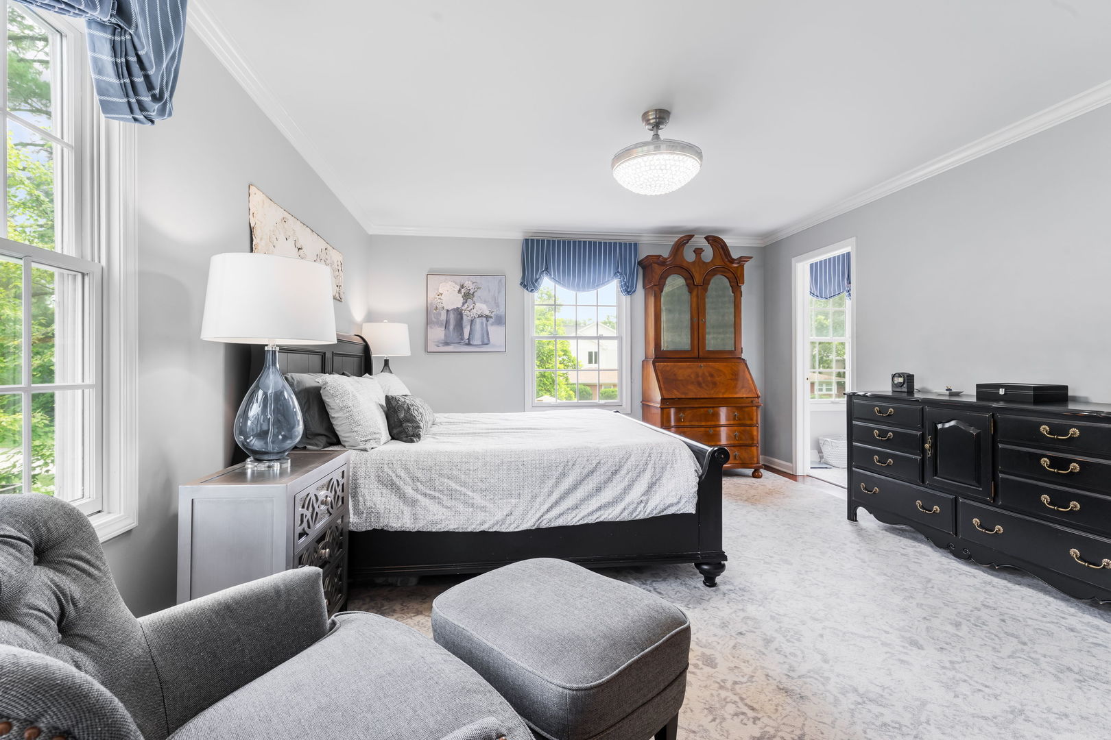 2022 Brandon Road Glenview, IL 60025 - Photo 20 of 35 a bedroom with a bed and wooden floor